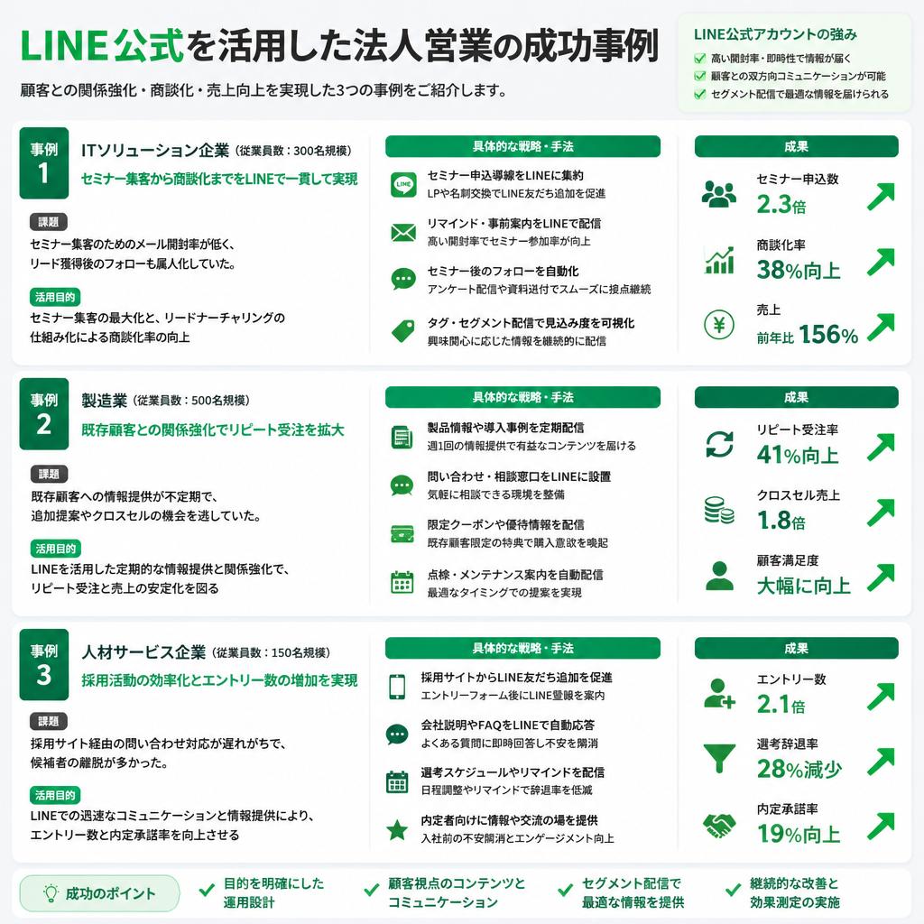 4. 法人営業におけるLINE公式の成功事例